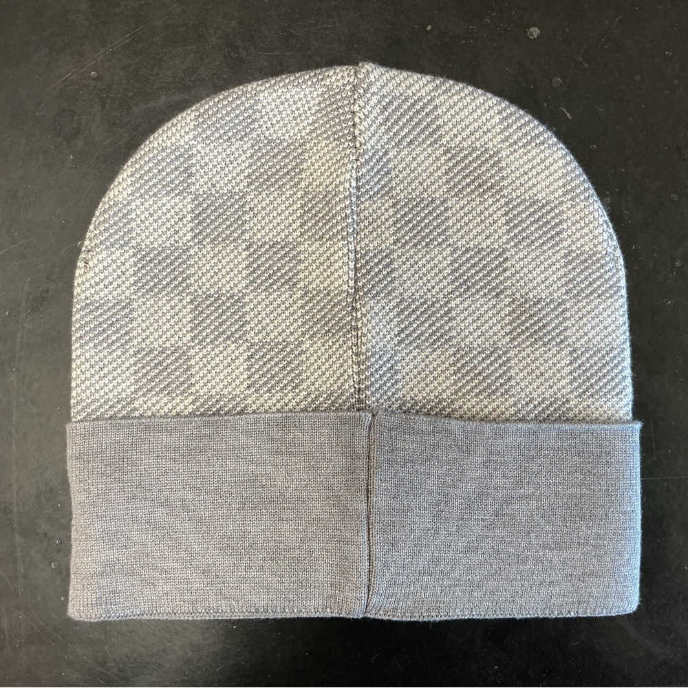 Louis Vuitton Checkered Knit Beanie in Light Gray - Picture 2 of 3